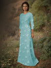 Arden Modest Gown with Flowers