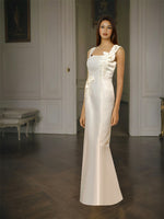 Elka Square Neckline Sheath Bridal Dress