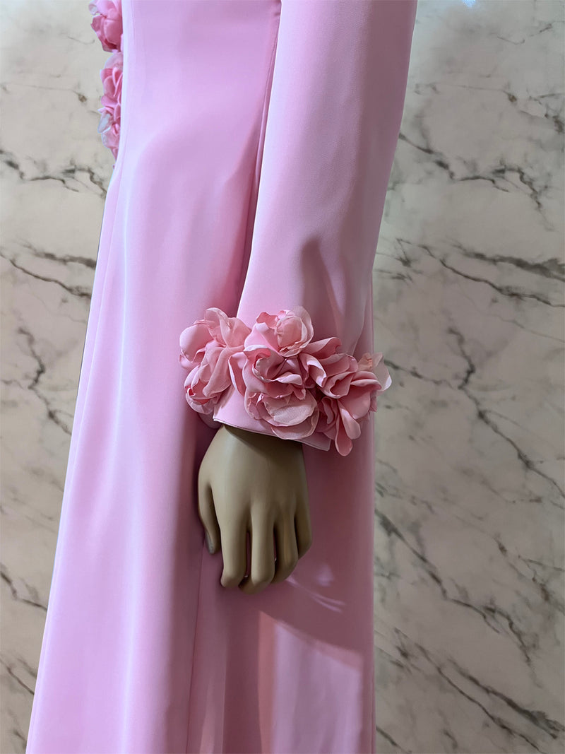 Fairflora Long Sleeve Gown With Petals