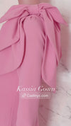 Kassia Gown - Square Neckline with Large Statement Bow