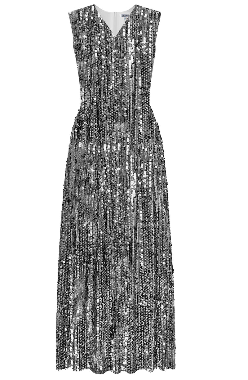 Vangelis V-neck Midi Sequin Dress - All Colors – Caeli Couture
